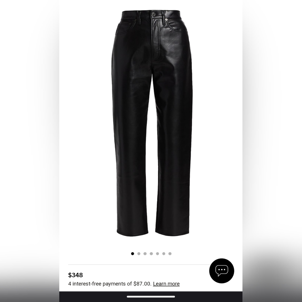 New without tags Agolde size 27 Pinch Waist Recycled Leather Pants